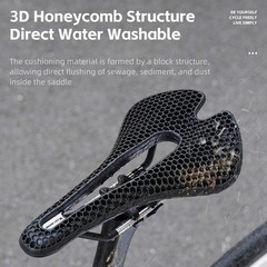 WEST BIKING Bicycle Saddle 3D Honeycomb Hollow MTB Road Bike Seat Cushion Orange