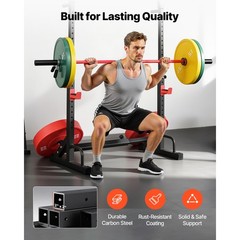 Uimoso Power Cage Squat Rack for Home Gym with Adjustable Dimensions