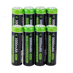 1-100x Button Top 3000mAh Battery 3.7V Rechargeable Batteries Cell f/ Flashlight