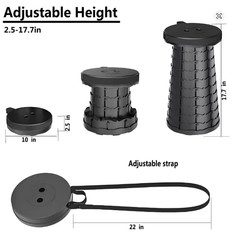 Folding Stool Portable Telescopic Chair Seat Camping Retractable Outdoor Fishing