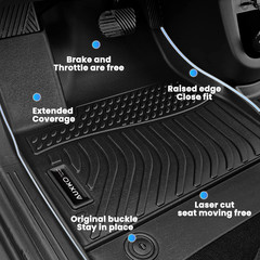 All Weather Floor Mat Fit for 2026 2025 Dodge Ram 1500 Crew Cab 5 Seat 2Nd Row w