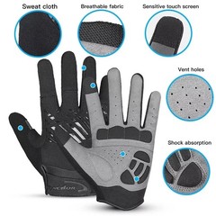Cycling Gloves Padded Full Finger Mountain Bike Gloves Breathable MTB Racing Men