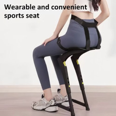 Exoskeleton Wearing Chair Invisible Folding Seat Adjustable For Fishing Camping