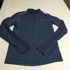 Columbia Quarter Zip Pullover Shirt Mens XS Blue Long Sleeve Performance