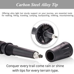 2X Telescopic Walking Trekking Poles Nordic Hiking Sticks Collapsible Alpenstock
