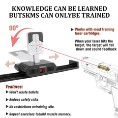 Laser Dry Fire Trainer & Electronic Moving Target Combo Set