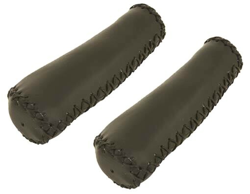 BLACK Classic Bicycle Grips Artificial Leather 135mm Cruiser Lowrider Bikes