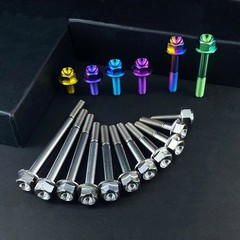 M8 Titanium Bolts Flange Head Hex Screw Grade 5 Fastener 15 20 25 30 35 40 45 55