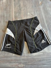 Adidas New Zealand All Blacks Shorts Mens Small Rugby Drawstring Embroidered
