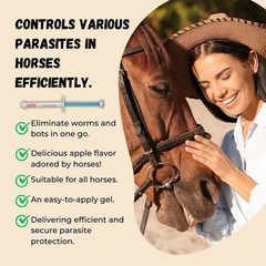 30 Pack In Box Paste Horse Dewormer Apple Flavor wormer EXP 1/2028 Free delivery