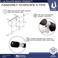 Ultimate Body Press XL Doorway Pull Up Bar with Elevated Bar & Adjustable Width