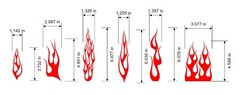Flames Decal set. Custom made for you! Custom colors! USA Seller. 6 year vinyl