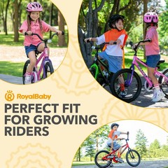 RoyalBaby Rocket Outdoor Children&rsquo;s Bike with Training Wheels, 12 Inch, Pink