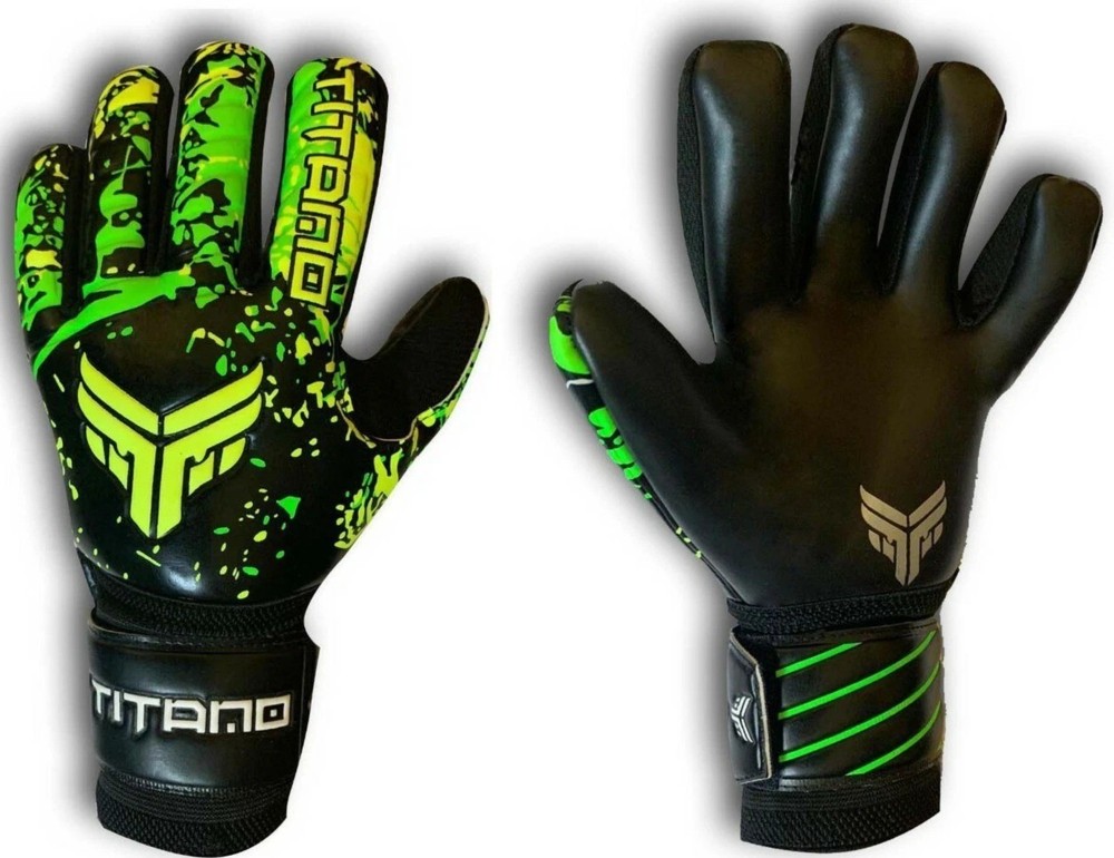 Titano Pro GK Grip volt Goal keeper, Goalie, Soccer Gloves Negative Cut size 9