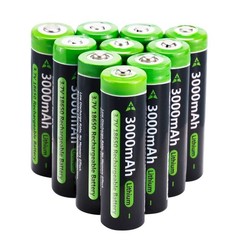1-100x Button Top 3000mAh Battery 3.7V Rechargeable Batteries Cell f/ Flashlight
