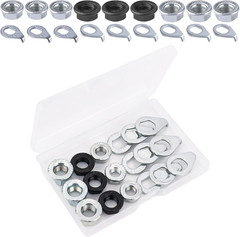 Bike Wheel Axle Nut and Bicycle Hub Safety Washer Kit, Flanged Nuts Parts