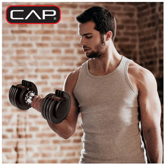 CAP Barbell 10-in-1, 55lb ADJUSTABELL® Dumbbell, (10 15 20 25 30 35 40 45 50 55