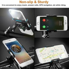 360° Bike Motorcycle Stand Aluminum Handlebar Mount Bicycle Cell Phone Holder