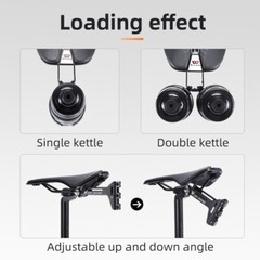 WEST BIKING Bike Dual Water Drink Bottle Cage Holder Extension Mount Black