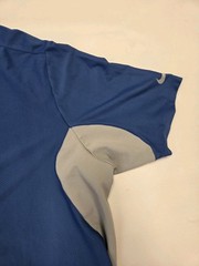NIKE Cycling JERSEY Sz XL Bike Zip blue Gray Polyester Elastane Short Sleeve Men