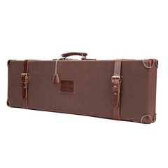 TOURBON Vintage Canvas Shotgun Hard Box Weapon Protect Storage Carry Case Gift