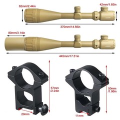 6-24x50AOEG Hunting Red Green Dual illuminated Mil-dot Adjustable Optical Scope