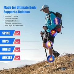2x Trekking Poles Nordic Walking Hiking Sticks Anti-shock Adjustable Alpenstock