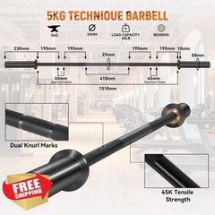 EVERYMATE 5KG Mini Barbell Black