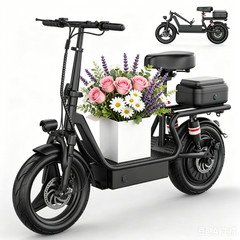 Electric Scooter with Seat Peak 1500W Motor Up to 25MPH 45 Miles 14&Prime; for Adults