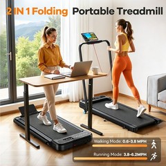 Walking Pad with Incline 10% Treadmills for Home Walking Pad with Handle Bar