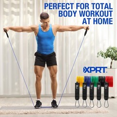 XPRT Fitness 11 PCS Resistance Bands Set Home Gym Exercise Tube Bands Training