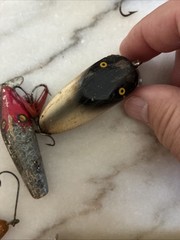Lot Of 4 Vintage Unknown Wooden (beaters) Fishing Lures USED Condition SEE PICS