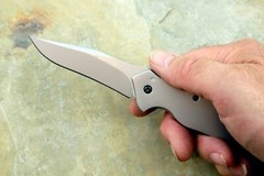 Kershaw Shallot knife 1840 Speedsafe silver handle plain edge knives *BLEM*