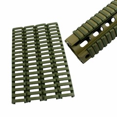 4x Low Profile Rifle Ladder Rail Cover for Weaver Picatinny Rails – OD Green