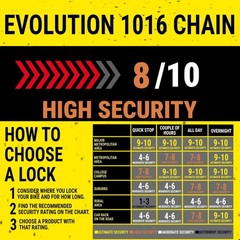 Kryptonite Evolution Series 4 1016 Integrated Chain 5.25ft (160cm)