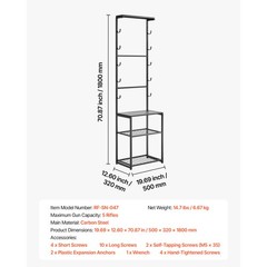 Uimoso Freestanding Indoor Gun Rack for Wall-Mounted Gun Display