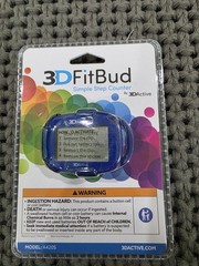 3D FitBud Simple Step Counter Walking 3D Pedometer with Clip & Royal Blue New