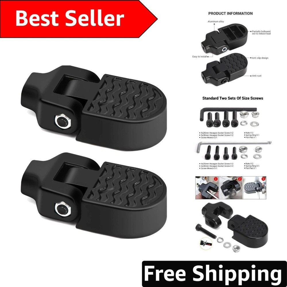 Safe & Comfortable Mini Bike Rear Pedals – 3.1×1.6 in Footrests for All Bikes
