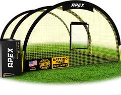 Portable 22Ft X 12Ft X 8Ft Baseball & Softball Batting Cage with Pitching Machin