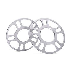 – 5mm 5×114.3 Hubcentric Wheel Spacers (60.1mm Bore) 5mm Thickness Silver