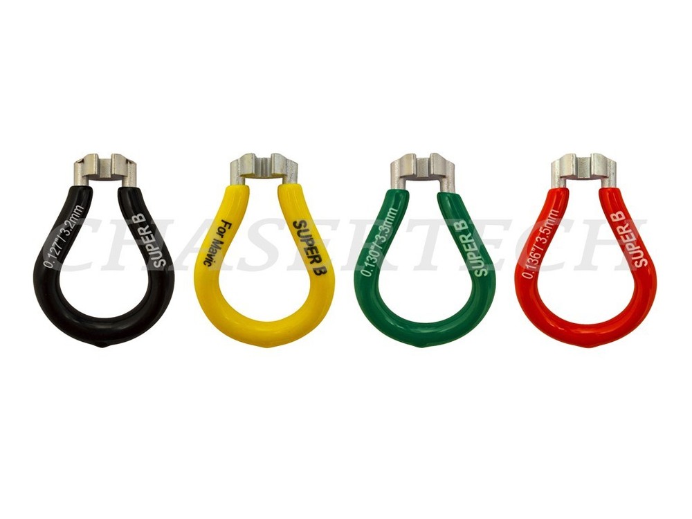Super B Bicycle Tool Spoke Wrench Black Green Red Yellow 4 Pcs Set