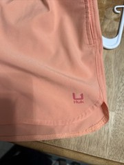 Huk Peach Fishing Shorts XL Women Drawstring Breathable Polyester Elastane