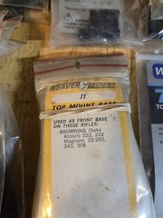 (1) weaver scope mount bases #47-89 (sold individually)