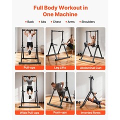 Uimoso Wall-Mounted Pull Up Bar with 330LBSCapacity and Sturdy Triangular Design