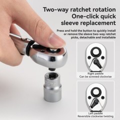 ROCKBROS 72Tooth Bike Torque Wrench Kit 1/4in Drive Dual-Direction Click 2-24 Nm