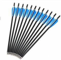 12PCS Crossbow Bolts Hunting 20In Carbon Arrows OD 8.8mm Archery Shooting Target