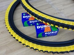 26×1.95 Black & Yellow Bicycle Knobby Tires and Tubes Mountain Bike 26&Prime; NEW