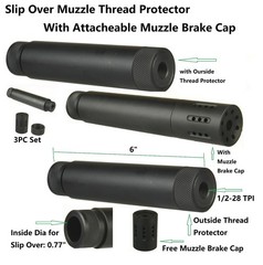 1/2X28 Slip Over Linear Tube With Muzzle Brake And Protector For .223 5.7X28