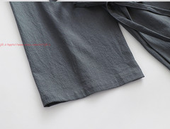 Unisex Wudang Taoist Robe Kung Fu Martial Arts Tai Chi Cotton Linen Long Tops