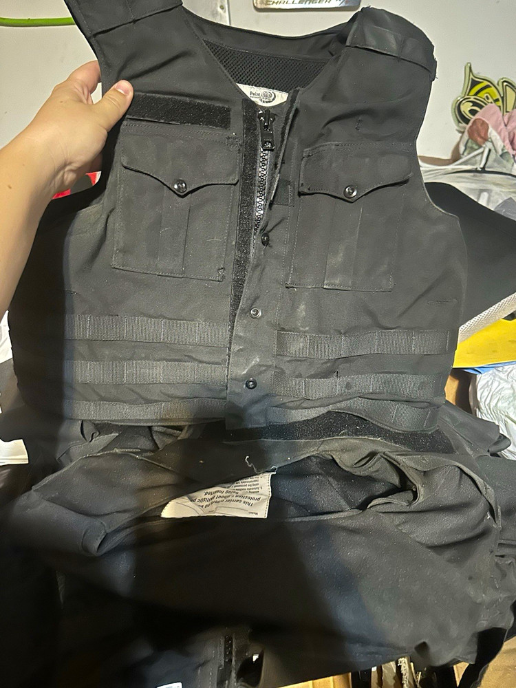 Black Tactical Vest Chest Rig, Adjustable Nylon, Size M, Unisex Adults